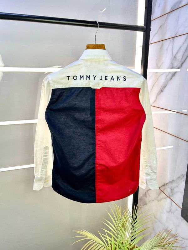 Tommy Hilfige r White Back Printed Premium Shirts F2535-WH