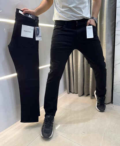 Calvin Klei n Jet Black Imported Hyperflex Denim