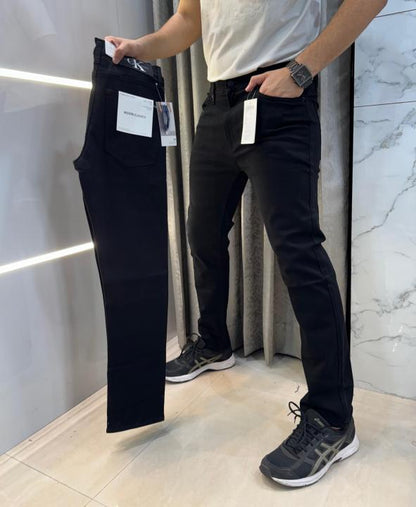 Calvin Klei n Jet Black Imported Hyperflex Denim