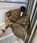 Hacke t London Dark Brown Imported Premium Bomber Jacket