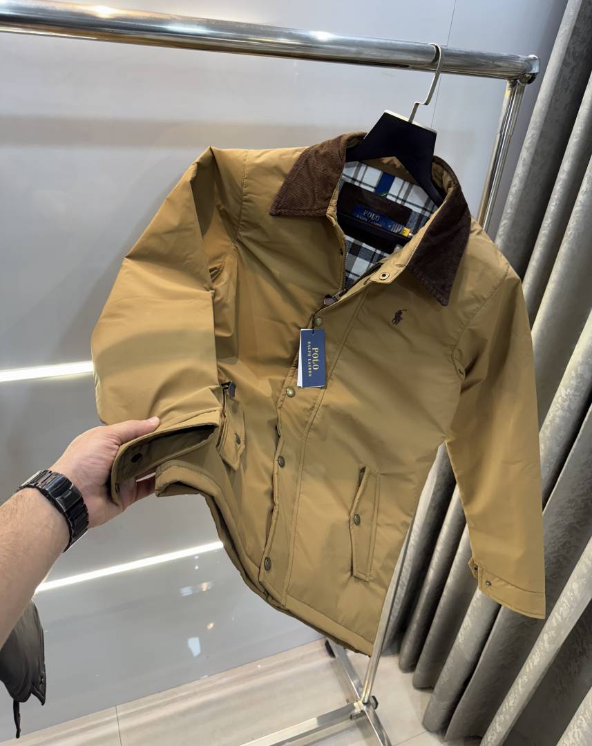 Ralp h Laure n Khakhi Imported Classic Bomber Jacket