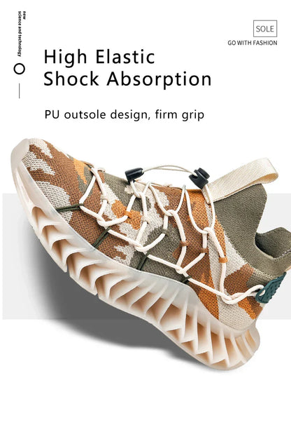 CUBICS Luxury Vortex Pivoted Dynamics Sneakers - Beige