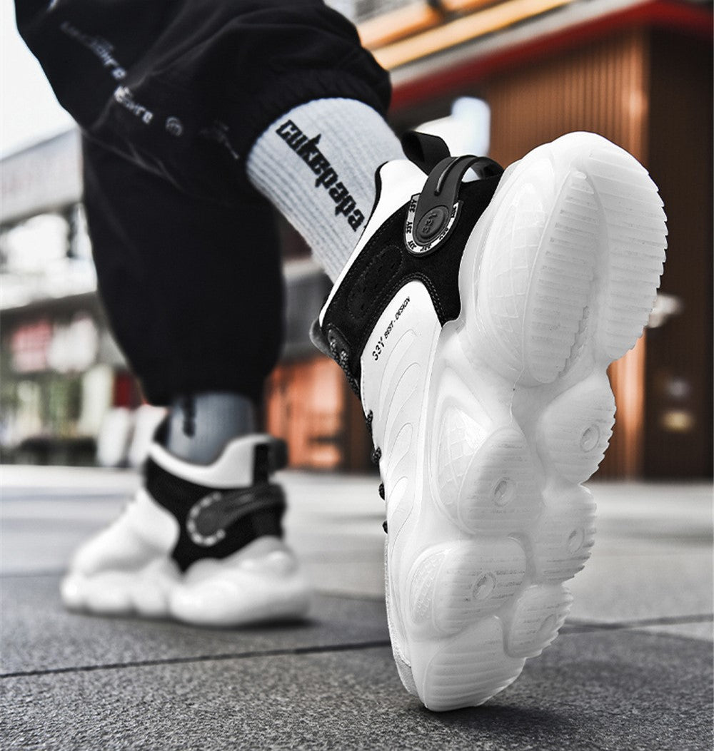 CUBICS Luxury Falcon Chunky High Top White Sneakers