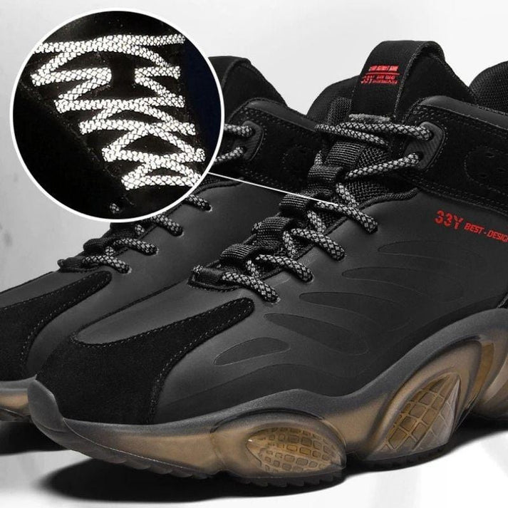 CUBICS Luxury Falcon Chunky High Top Black Sneakers