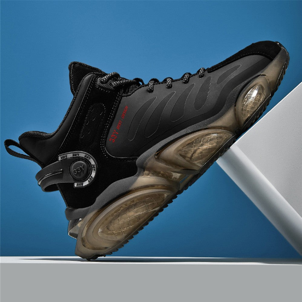 CUBICS Luxury Falcon Chunky High Top Black Sneakers