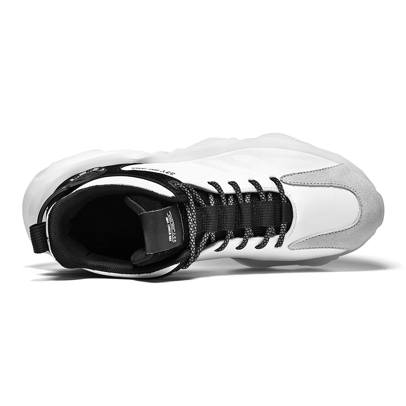 CUBICS Luxury Falcon Chunky High Top White Sneakers
