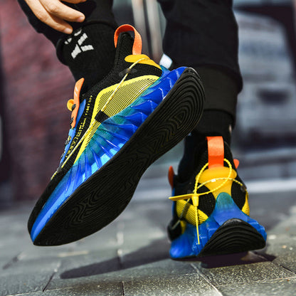 CUBICS Luxury Vortex Pivoted Dynamics Sneakers - Black Blue