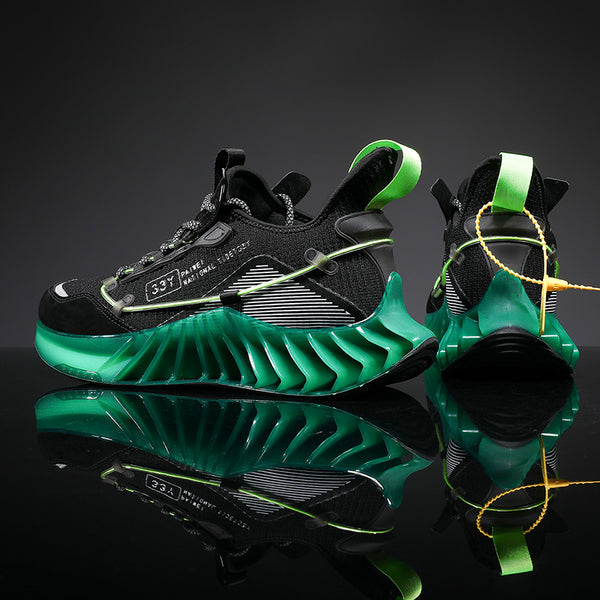 CUBICS Luxury Vortex Pivoted Dynamics Sneakers - Black Green