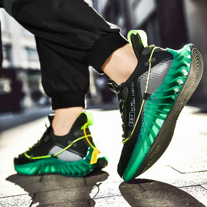 CUBICS Luxury Vortex Pivoted Dynamics Sneakers - Black Green