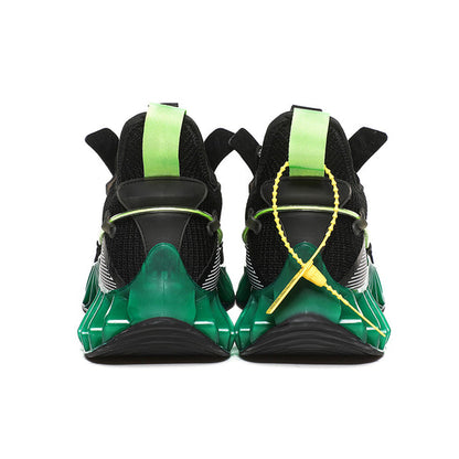 CUBICS Luxury Vortex Pivoted Dynamics Sneakers - Black Green